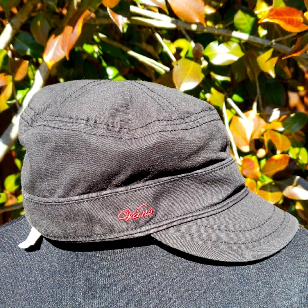 Vans Black Cap with Red Logo
